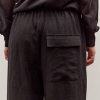 Mijeong Park Linen Blend Cropped Pants, Black