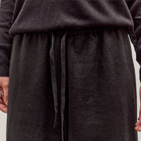 Mijeong Park Linen Blend Cropped Pants, Black