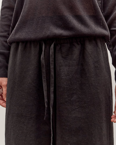 Mijeong Park Linen Blend Cropped Pants, Black