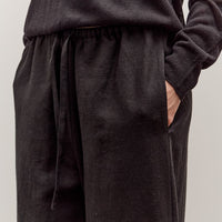 Mijeong Park Linen Blend Cropped Pants, Black