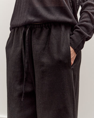 Mijeong Park Linen Blend Cropped Pants, Black