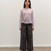Mijeong Park Semi Sheer Linen Blend Knit Top, Lavender