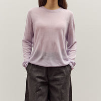 Mijeong Park Semi Sheer Linen Blend Knit Top, Lavender