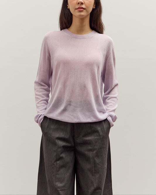Mijeong Park Semi Sheer Linen Blend Knit Top, Lavender