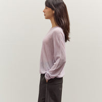 Mijeong Park Semi Sheer Linen Blend Knit Top, Lavender