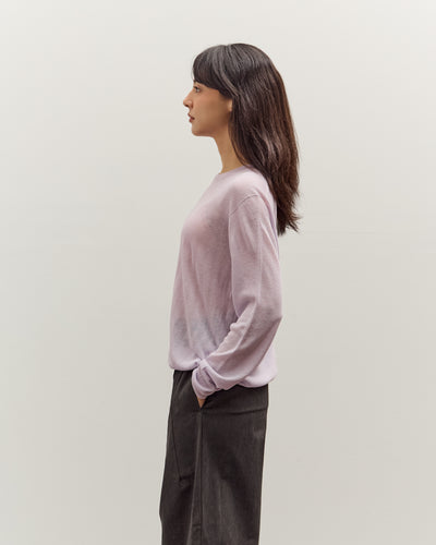 Mijeong Park Semi Sheer Linen Blend Knit Top, Lavender