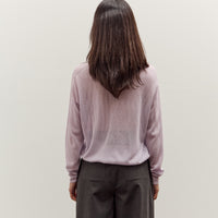 Mijeong Park Semi Sheer Linen Blend Knit Top, Lavender