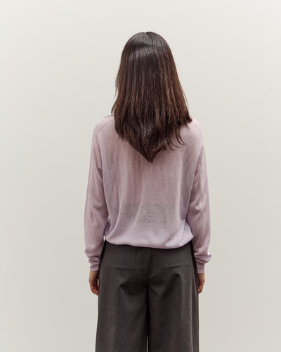 Mijeong Park Semi Sheer Linen Blend Knit Top, Lavender