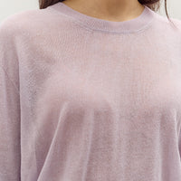 Mijeong Park Semi Sheer Linen Blend Knit Top, Lavender