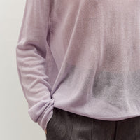 Mijeong Park Semi Sheer Linen Blend Knit Top, Lavender