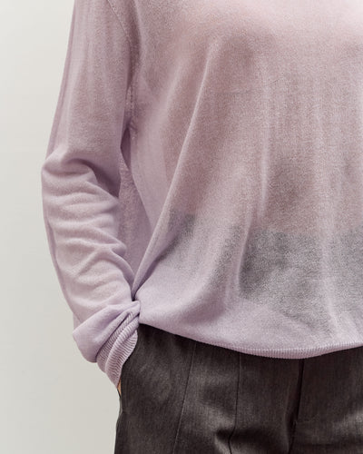 Mijeong Park Semi Sheer Linen Blend Knit Top, Lavender