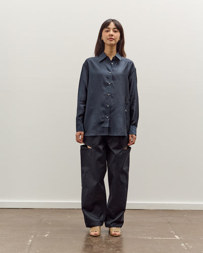 Mijeong Park Semi-Sheer Shirt, Navy
