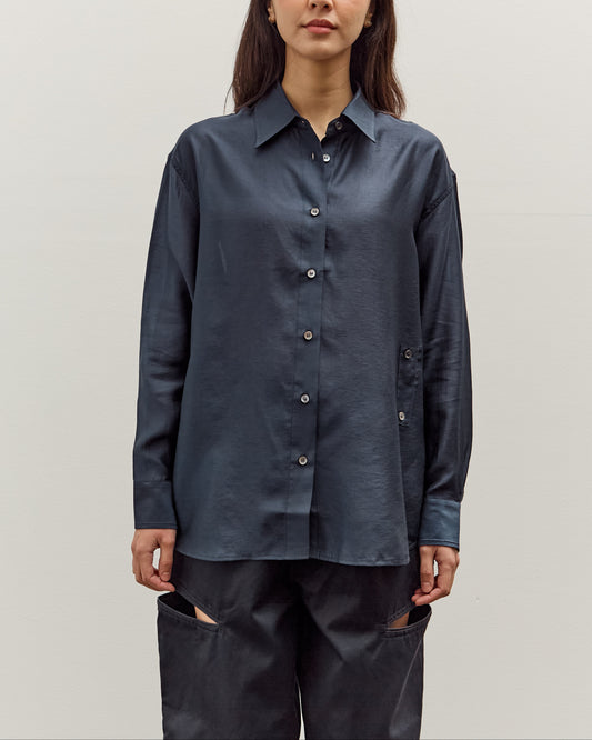 Mijeong Park Semi-Sheer Shirt, Navy