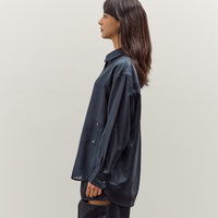 Mijeong Park Semi-Sheer Shirt, Navy