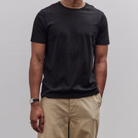 215 Loopwheeled Cotton T-Shirt, Deep Black
