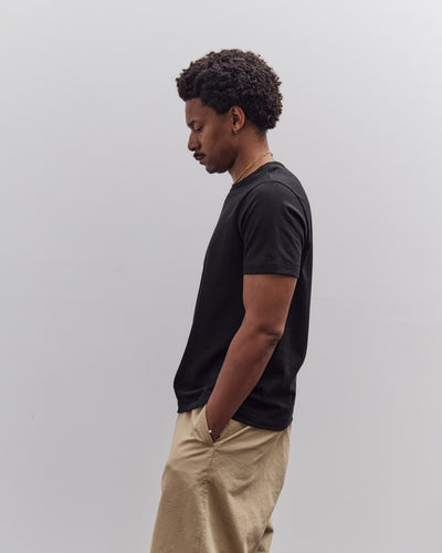 Merz b. Schwanen 215 Loopwheeled Cotton T-Shirt, Deep Black