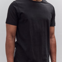 215 Loopwheeled Cotton T-Shirt, Deep Black