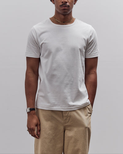 Merz b. Schwanen 215 Loopwheeled Cotton T-Shirt, White