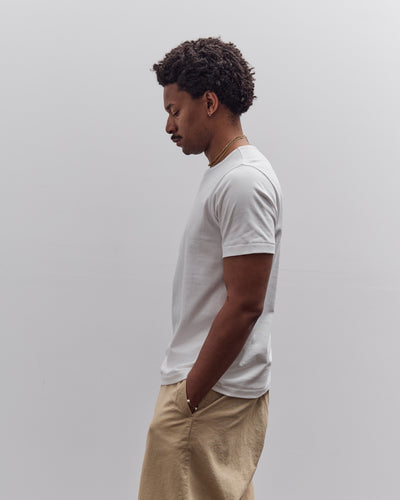 Merz b. Schwanen 215 Loopwheeled Cotton T-Shirt, White