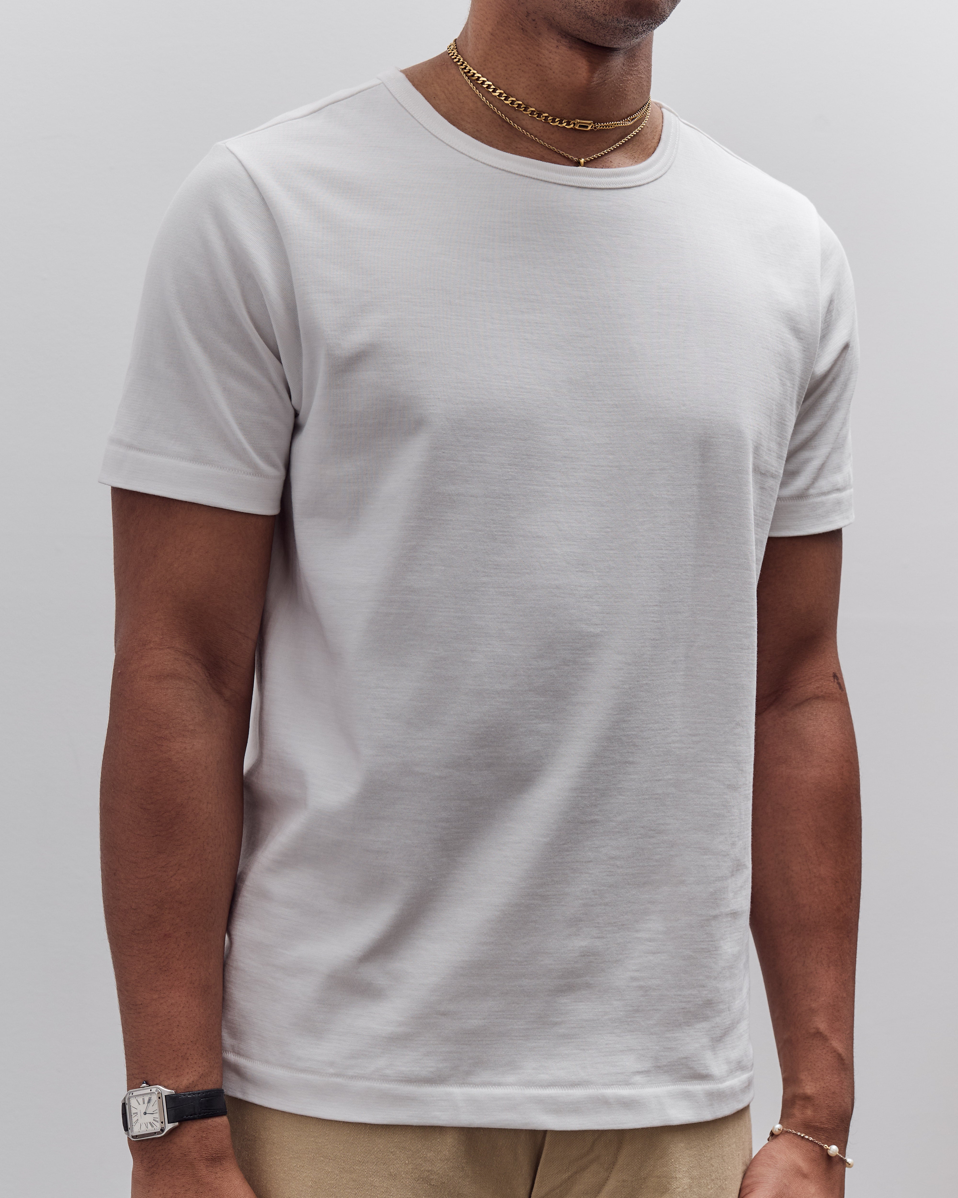 Merz b. Schwanen 215 Army Shirt, Grey Melange | Glasswing Shop