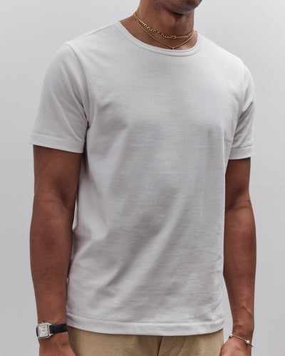 Merz b. Schwanen 215 Loopwheeled Cotton T-Shirt, White