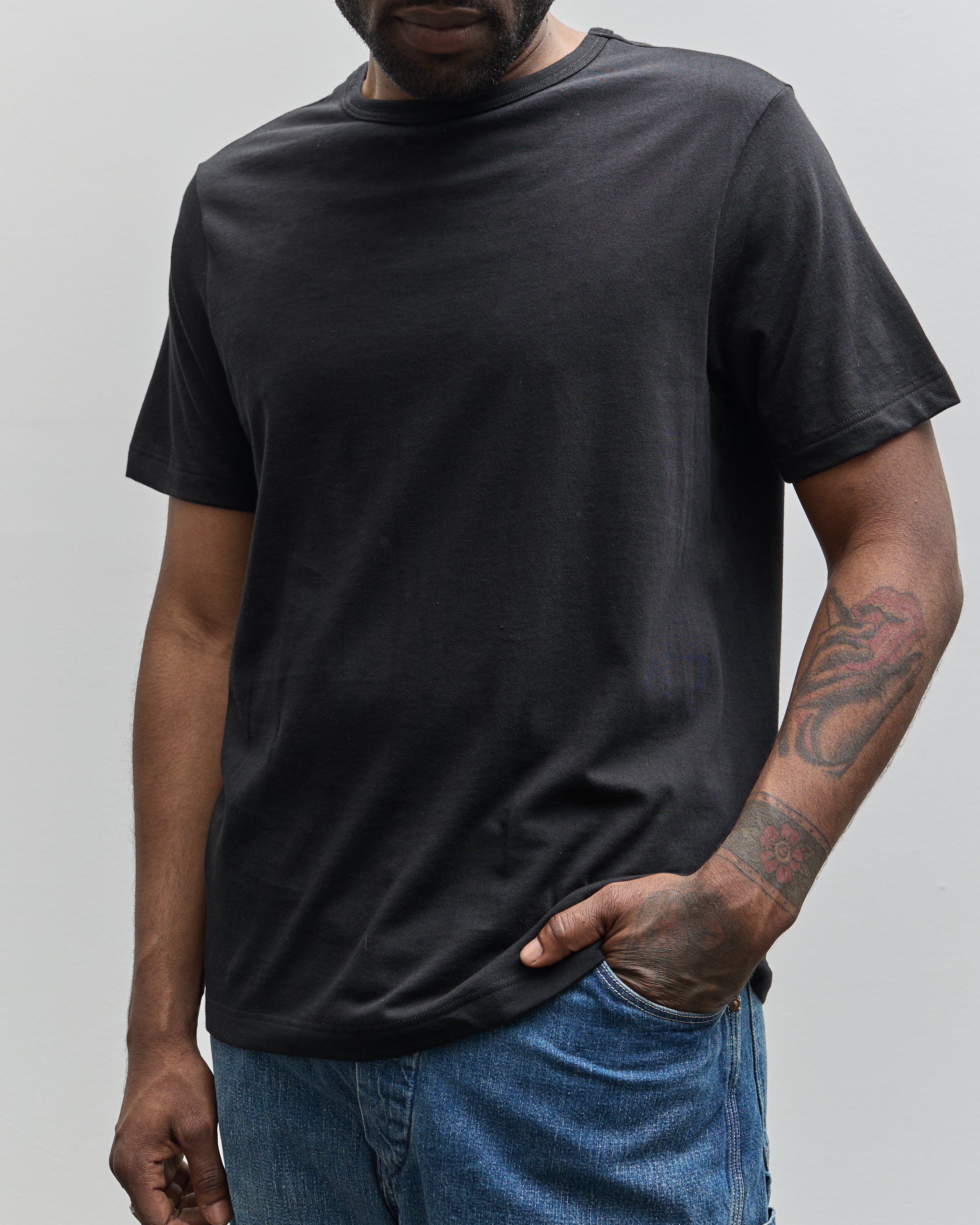 Merz b. Schwanen 1950's Tee, Deep Black | Glasswing Shop