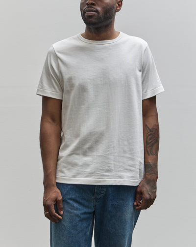 Merz b. Schwanen 215 Loopwheeled Cotton T-Shirt, White