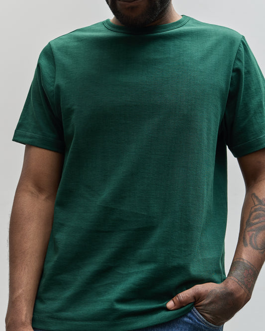 Merz b. Schwanen 215 Loopwheeled Cotton T-Shirt, Classic Green