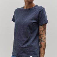 Merz b. Schwanen Pima Cotton T-shirt, Denim Blue