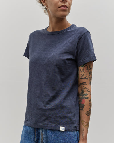 Merz b. Schwanen Pima Cotton T-shirt, Denim Blue