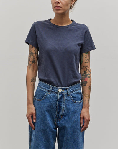 Merz b. Schwanen Pima Cotton T-shirt, Denim Blue