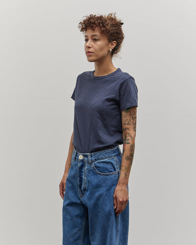 Merz b. Schwanen Pima Cotton T-shirt, Denim Blue