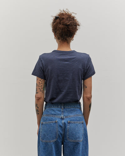 Merz b. Schwanen Pima Cotton T-shirt, Denim Blue