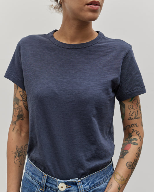 Merz b. Schwanen Pima Cotton T-shirt, Denim Blue