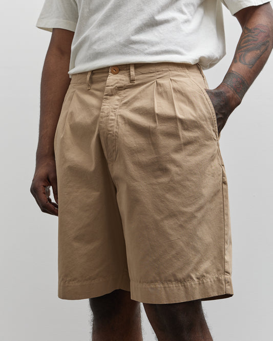 Merz b. Schwanen Relaxed Fit Shorts, Khaki