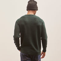 Merz b. Schwanen Ribbed Crewneck Pullover, Dark Teal