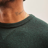 Merz b. Schwanen Ribbed Crewneck Pullover, Dark Teal