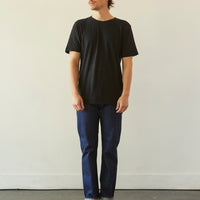 Merz b. Schwanen Unisex Pima Slub Tee, Deep Black