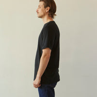 Merz b. Schwanen Unisex Pima Slub Tee, Deep Black