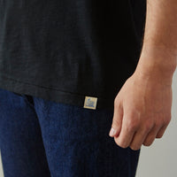 Merz b. Schwanen Unisex Pima Slub Tee, Deep Black