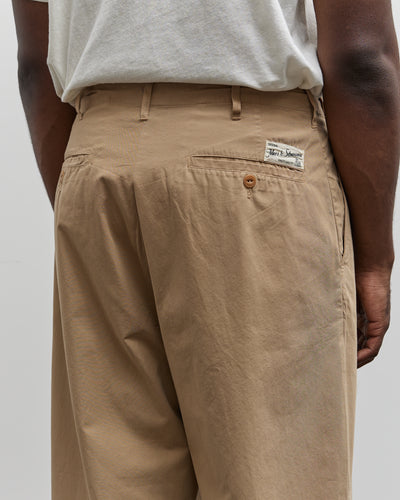 Merz b. Schwanen Unisex Pleated Pants, Khaki