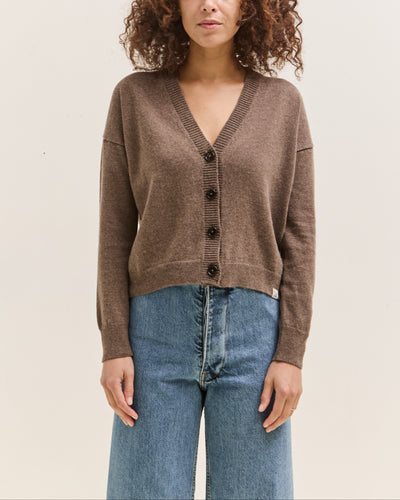 Merz b. Schwanen Cropped Cardigan, Grain