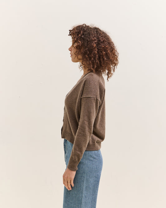 Merz b. Schwanen Cropped Cardigan, Grain