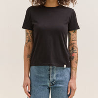 Merz b. Schwanen Crew T-Shirt, Organic Pima Cotton, Deep Black