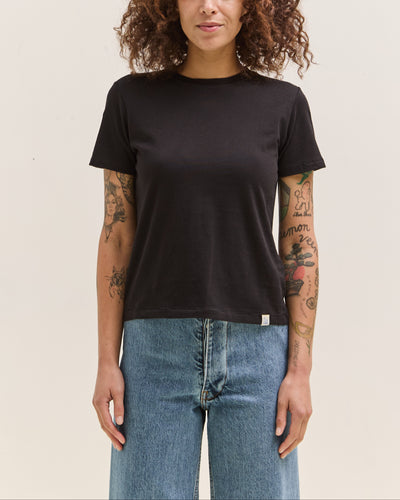 Merz b. Schwanen Crew T-Shirt, Organic Pima Cotton, Deep Black