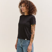 Merz b. Schwanen Crew T-Shirt, Organic Pima Cotton, Deep Black