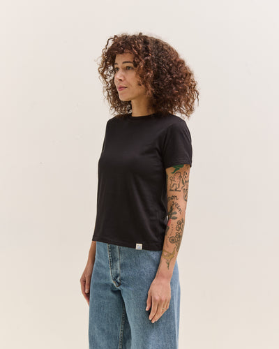 Merz b. Schwanen Crew T-Shirt, Organic Pima Cotton, Deep Black