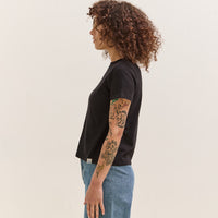 Merz b. Schwanen Crew T-Shirt, Organic Pima Cotton, Deep Black