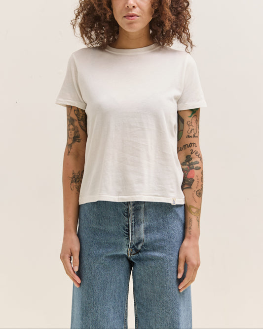 Merz b. Schwanen Crew T-Shirt, Organic Pima Cotton, White