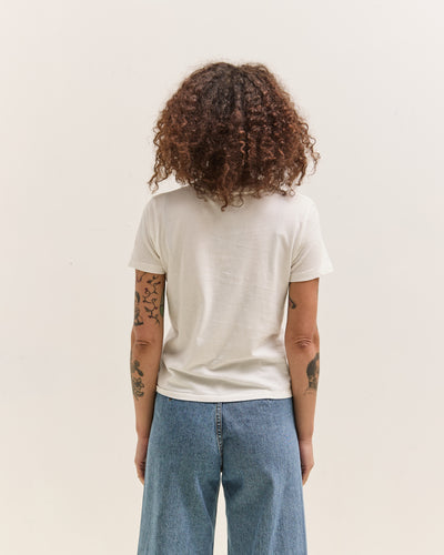 Merz b. Schwanen Crew T-Shirt, Organic Pima Cotton, White